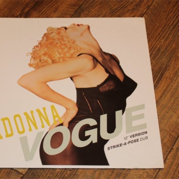 RARE Madonna Vogue 12" Record Maxi Single Vinyl w/ Rare Banned Poster - Picture 8 of 10